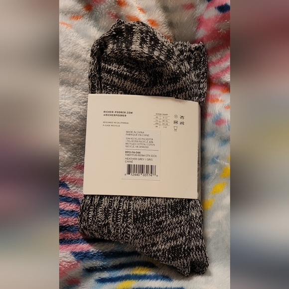RICHER POORER Over the Knee Textured Socks US 5-10 Heather Grey - Picture 2 of 5